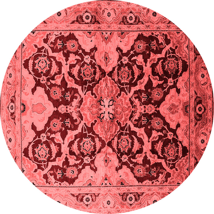 Machine Washable Oriental Red Traditional Rug, wshurb2941red