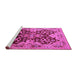 Sideview of Machine Washable Oriental Pink Traditional Rug, wshurb2941pnk