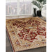 Mid-Century Modern Brown Sand Brown Oriental Rug in Family Room, urb2941
