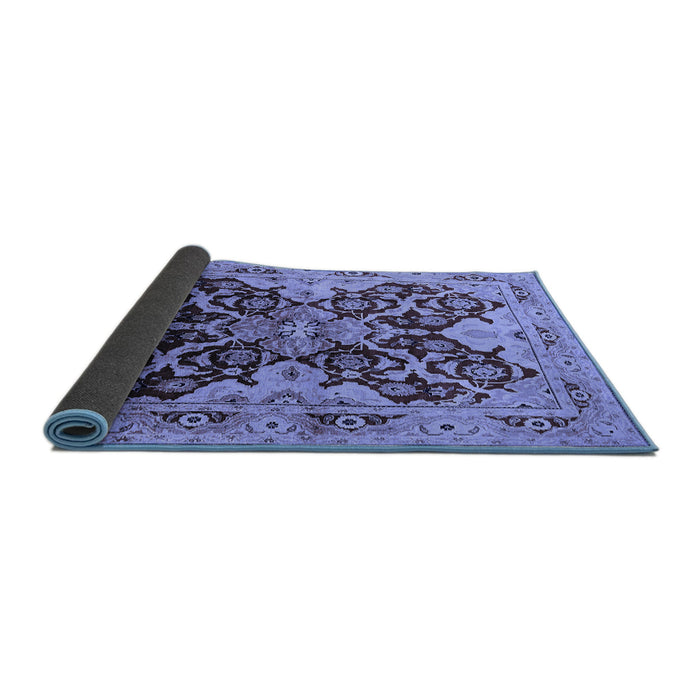 Sideview of Oriental Blue Traditional Rug, urb2941blu
