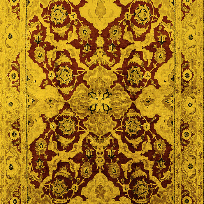 Oriental Yellow Traditional Rug, urb2941yw