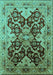Oriental Turquoise Traditional Rug, urb2941turq