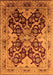 Machine Washable Oriental Orange Traditional Area Rugs, wshurb2941org