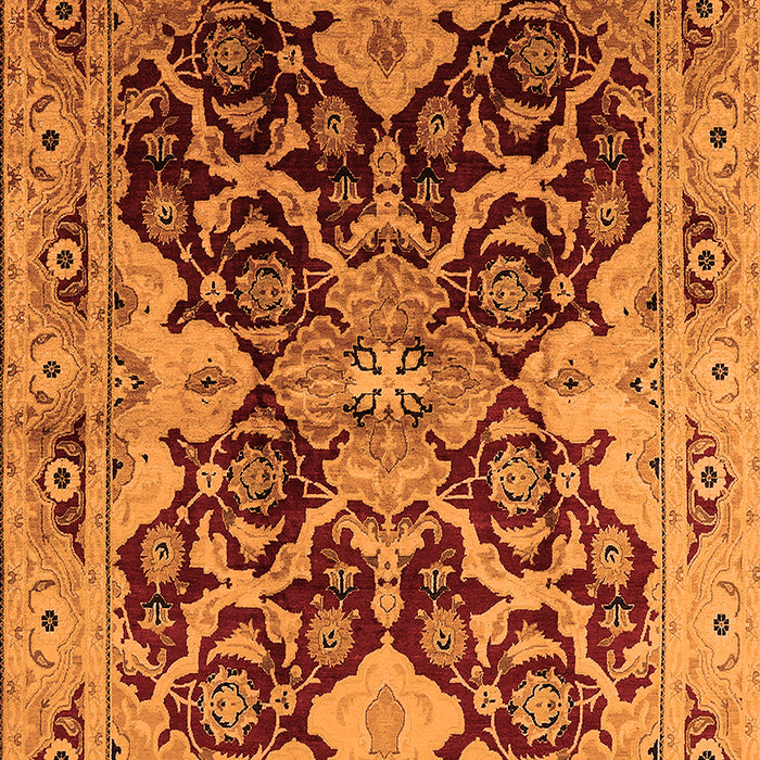 Machine Washable Oriental Orange Traditional Area Rugs, wshurb2941org