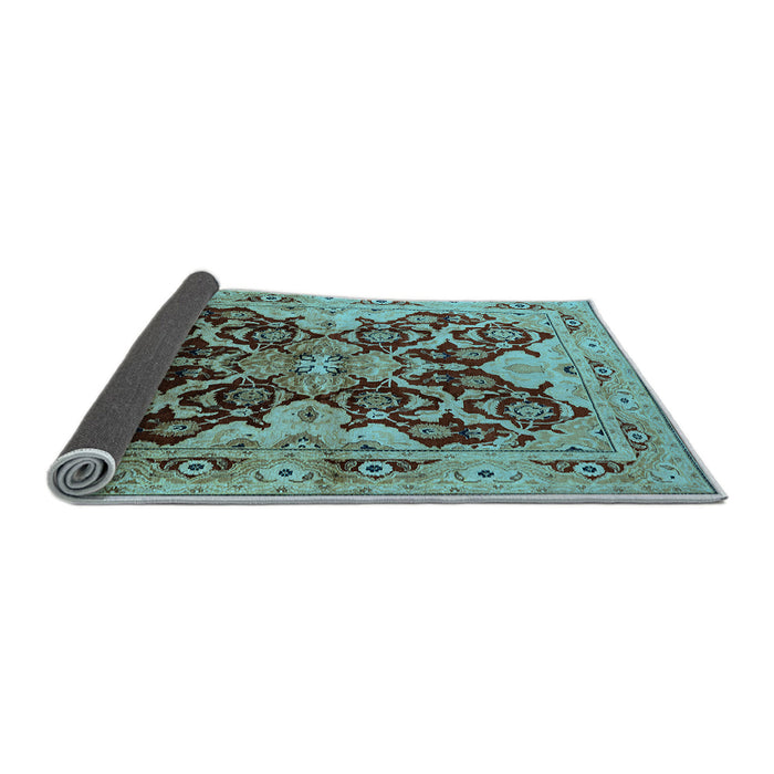 Sideview of Oriental Light Blue Traditional Rug, urb2941lblu