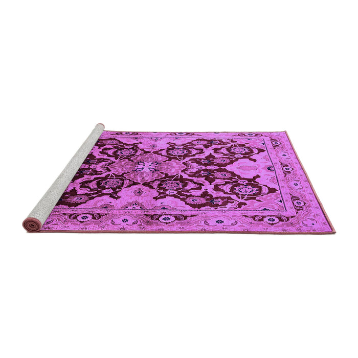 Sideview of Machine Washable Oriental Purple Traditional Area Rugs, wshurb2941pur