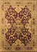 Machine Washable Oriental Brown Traditional Rug, wshurb2941brn