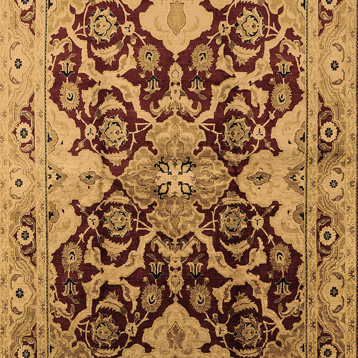 Machine Washable Oriental Brown Traditional Rug, wshurb2941brn