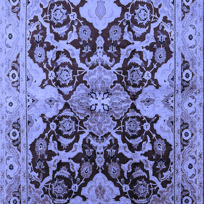 Machine Washable Oriental Blue Traditional Rug, wshurb2941blu