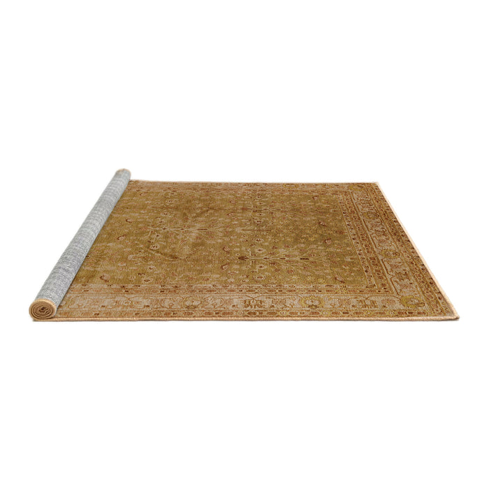 Sideview of Machine Washable Industrial Modern Gold Rug, wshurb2942