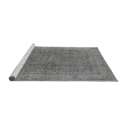 Sideview of Machine Washable Oriental Gray Industrial Rug, wshurb2942gry