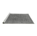 Sideview of Machine Washable Oriental Gray Industrial Rug, wshurb2942gry