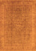 Machine Washable Oriental Orange Industrial Area Rugs, wshurb2942org