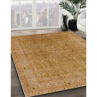 Mid-Century Modern Gold Oriental Rug, urb2942