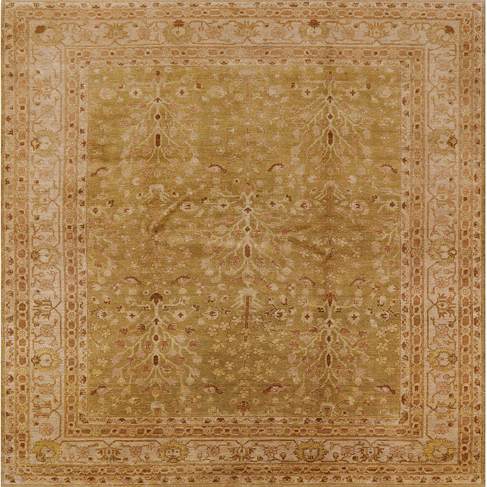 Square Machine Washable Industrial Modern Gold Rug, wshurb2942