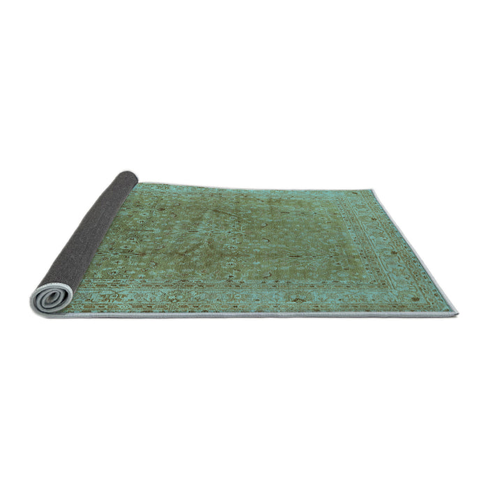 Sideview of Oriental Light Blue Industrial Rug, urb2942lblu