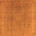 Square Oriental Orange Industrial Rug, urb2942org