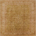 Square Mid-Century Modern Gold Oriental Rug, urb2942