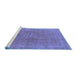 Sideview of Machine Washable Oriental Blue Industrial Rug, wshurb2942blu