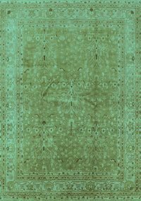 Oriental Turquoise Industrial Rug, urb2942turq