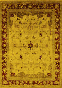 Oriental Yellow Traditional Rug, urb2943yw