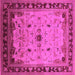 Square Oriental Pink Traditional Rug, urb2943pnk