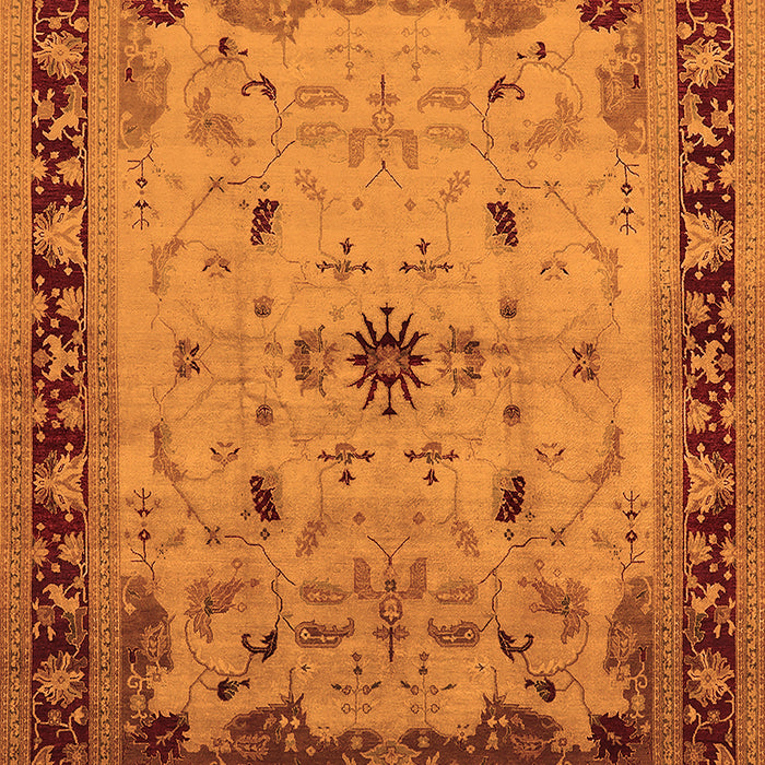 Machine Washable Oriental Orange Traditional Area Rugs, wshurb2943org