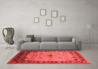 Machine Washable Oriental Red Traditional Rug, wshurb2943red