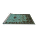 Sideview of Machine Washable Oriental Light Blue Traditional Rug, wshurb2943lblu