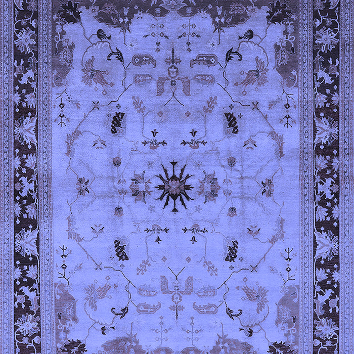 Machine Washable Oriental Blue Traditional Rug, wshurb2943blu