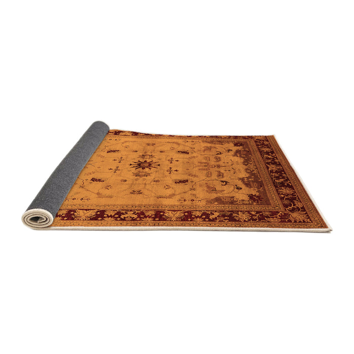 Sideview of Oriental Orange Traditional Rug, urb2943org