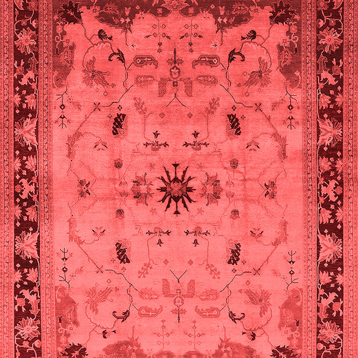 Machine Washable Oriental Red Traditional Rug, wshurb2943red
