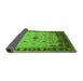 Sideview of Oriental Green Traditional Rug, urb2943grn