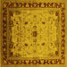 Square Oriental Yellow Traditional Rug, urb2943yw