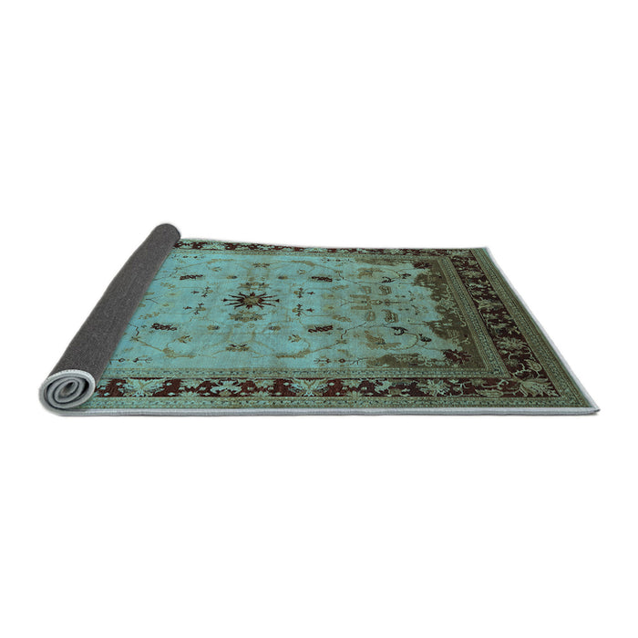 Sideview of Oriental Light Blue Traditional Rug, urb2943lblu