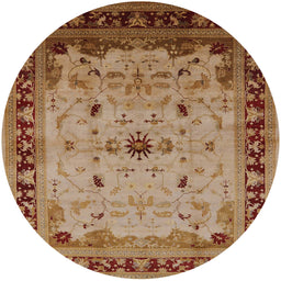 Round Machine Washable Industrial Modern Mahogany Brown Rug, wshurb2943