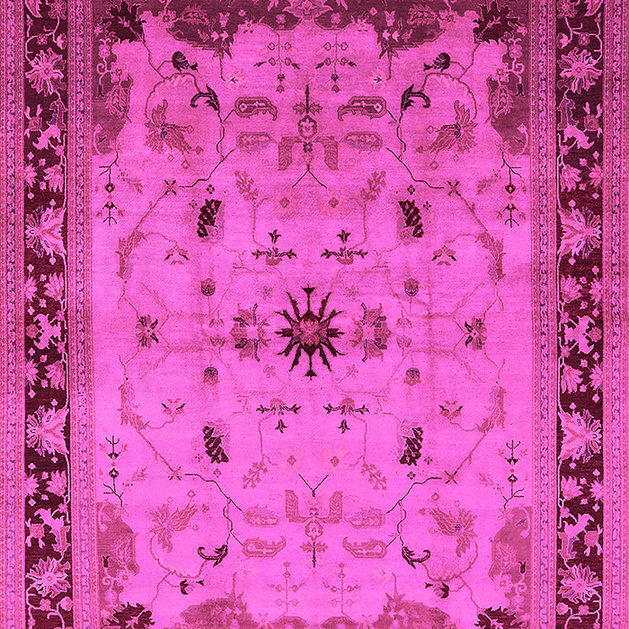 Machine Washable Oriental Pink Traditional Rug, wshurb2943pnk