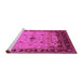 Sideview of Machine Washable Oriental Pink Traditional Rug, wshurb2943pnk