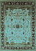 Oriental Light Blue Traditional Rug, urb2943lblu