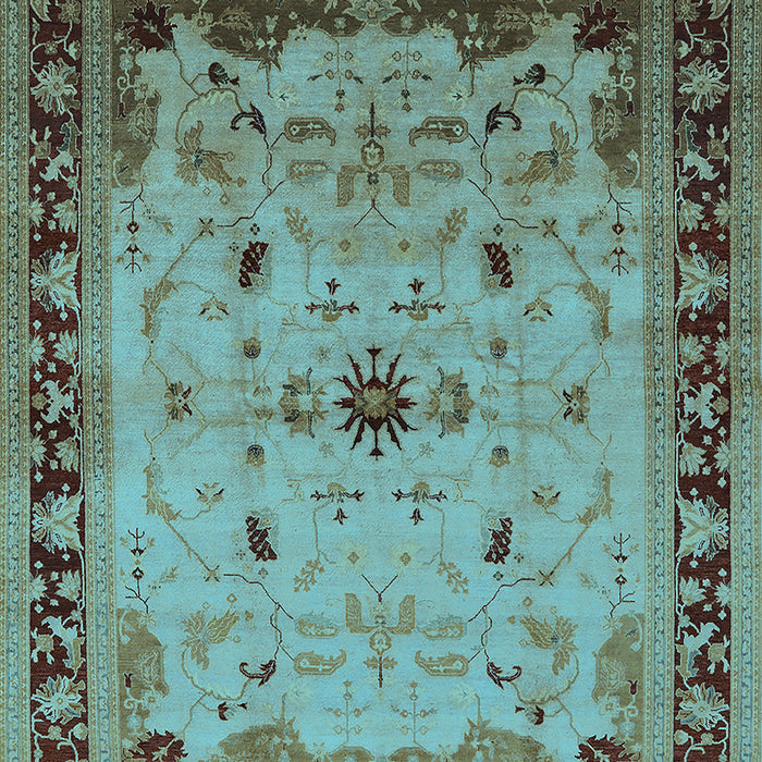 Oriental Light Blue Traditional Rug, urb2943lblu