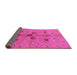 Sideview of Oriental Pink Industrial Rug, urb2944pnk