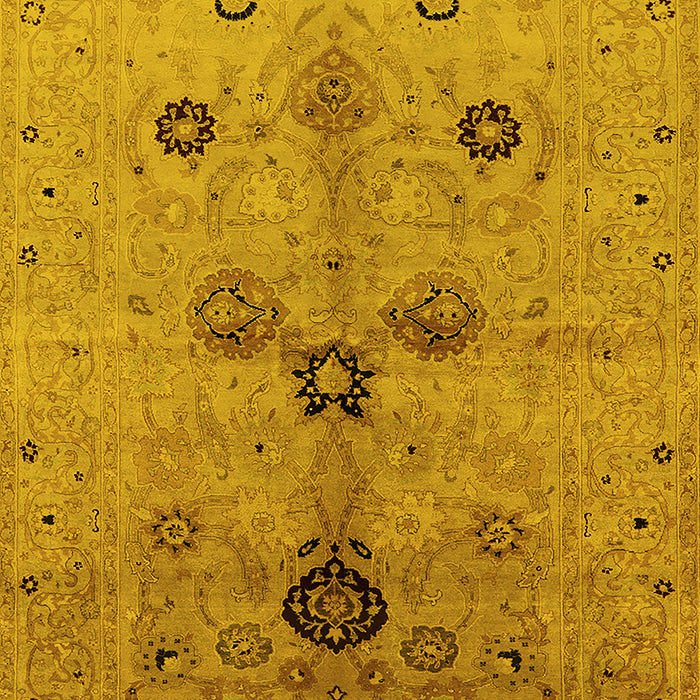 Oriental Yellow Industrial Rug, urb2944yw