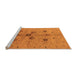 Sideview of Machine Washable Oriental Orange Industrial Area Rugs, wshurb2944org