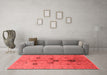 Industrial Red Washable Rugs