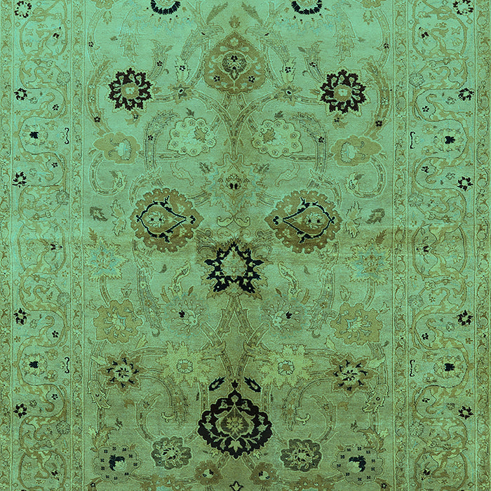 Machine Washable Oriental Turquoise Industrial Area Rugs, wshurb2944turq