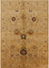 Mid-Century Modern Yellow Oriental Rug, urb2944