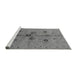 Sideview of Machine Washable Oriental Gray Industrial Rug, wshurb2944gry