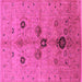 Square Oriental Pink Industrial Rug, urb2944pnk