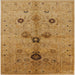 Square Mid-Century Modern Yellow Oriental Rug, urb2944