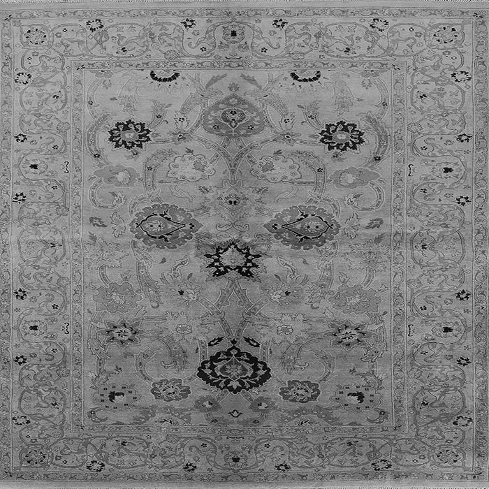 Square Machine Washable Oriental Gray Industrial Rug, wshurb2944gry